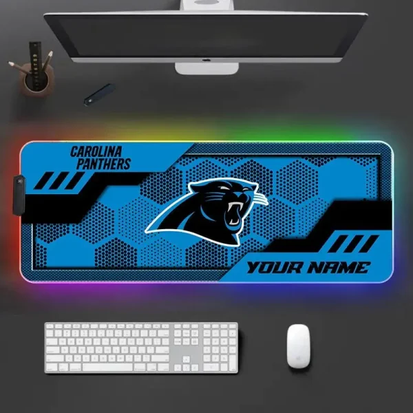 Carolina Panthers Personalized Mouse Pad Luminous Mouse Mat For Fan AZMPAD039