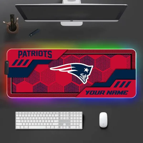 New England Patriots Personalized Mouse Pad Luminous Mouse Mat For Fan AZMPAD056