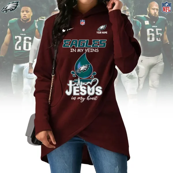 Philadelphia Eagles Chie Lady Hoodie SPTCLH055 - Image 2