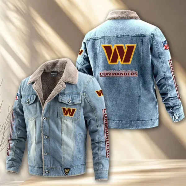 Washington Commanders Fleece Lined Denim Jacket PURDJ031