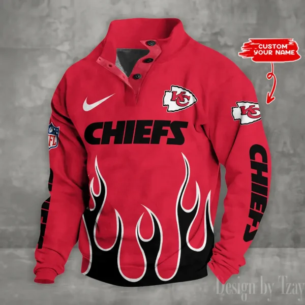 Kansas City Chiefs Double Stand Collar Sport Hoodies S9DBSCH1360