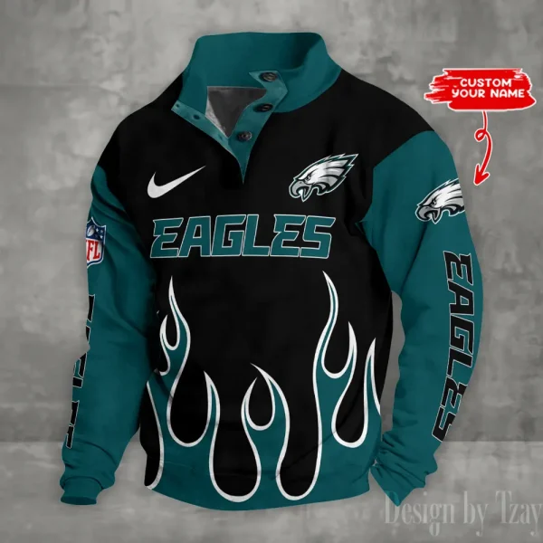 Philadelphia Eagles Double Stand Collar Sport Hoodies S9DBSCH1365