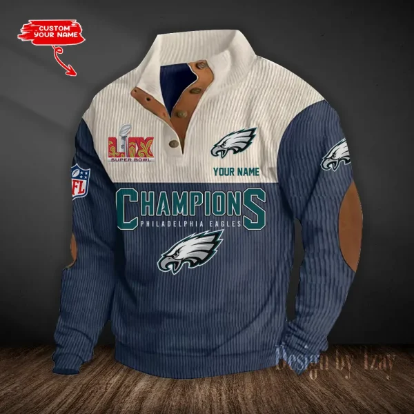 Philadelphia Eagles Double Stand Collar Sport Hoodies S9DBSCH1369 - Image 2