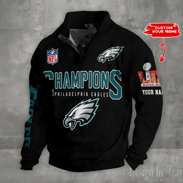 Philadelphia Eagles Double Stand Collar Sport Hoodies S9DBSCH1371