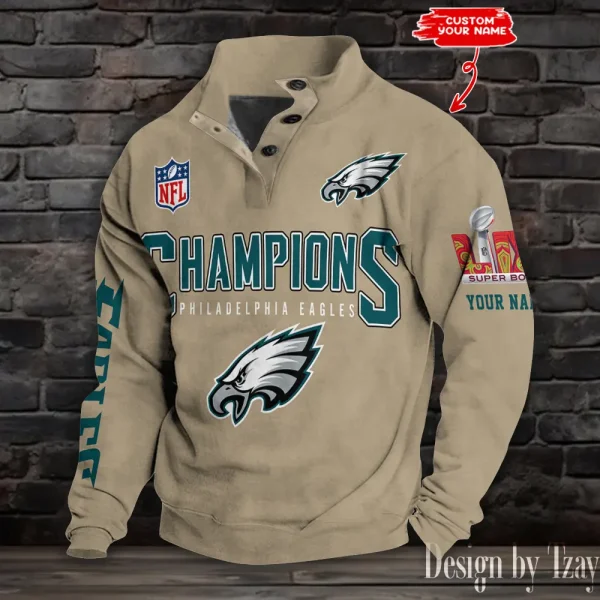 Philadelphia Eagles Double Stand Collar Sport Hoodies S9DBSCH1372