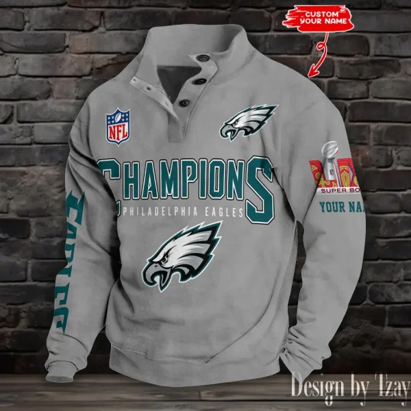 Philadelphia Eagles Double Stand Collar Sport Hoodies S9DBSCH1373