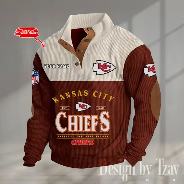 SPECIAL LIMITED EDITION IN 2025 -  Kansas City Chiefs Double Stand Collar Sport Hoodies S9DBSCH1374 - Image 2