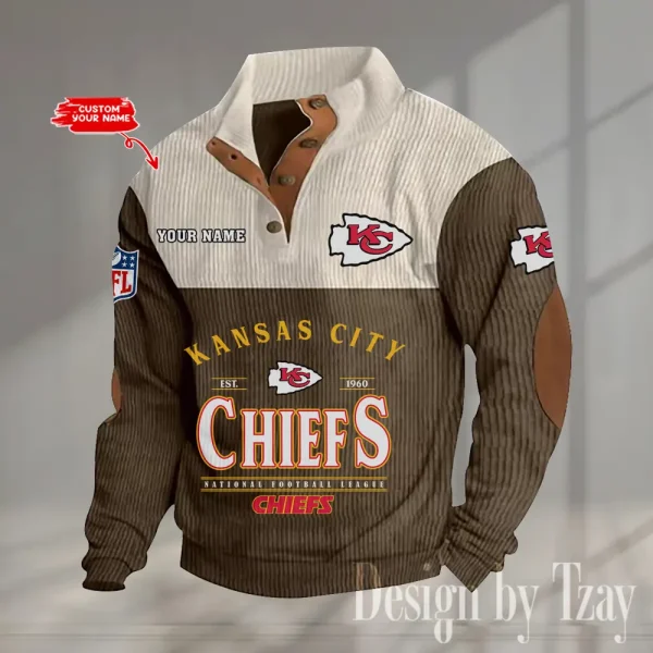 SPECIAL LIMITED EDITION IN 2025 -  Kansas City Chiefs Double Stand Collar Sport Hoodies S9DBSCH1374 - Image 3