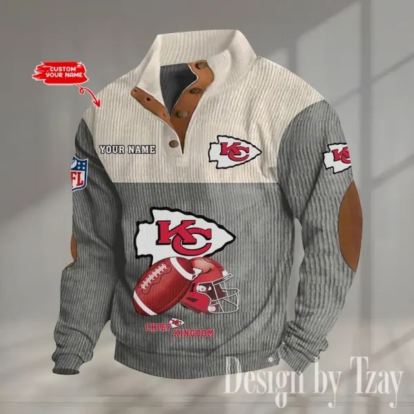 SPECIAL LIMITED EDITION IN 2025 -  Kansas City Chiefs Double Stand Collar Sport Hoodies S9DBSCH1375