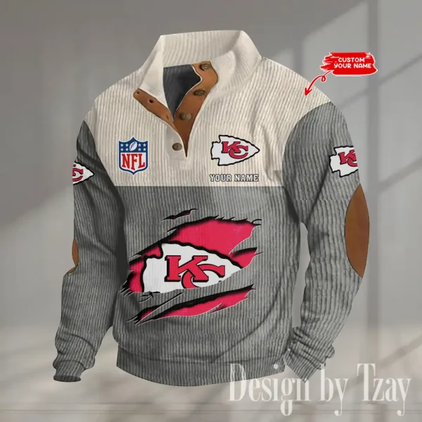 SPECIAL LIMITED EDITION IN 2025 -  Kansas City Chiefs Double Stand Collar Sport Hoodies S9DBSCH1377 - Image 2