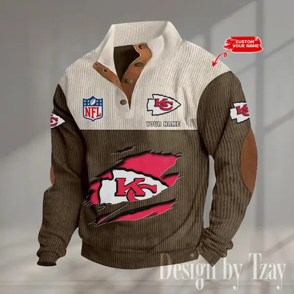 SPECIAL LIMITED EDITION IN 2025 -  Kansas City Chiefs Double Stand Collar Sport Hoodies S9DBSCH1377 - Image 3