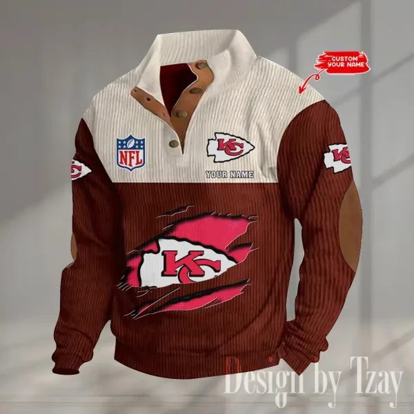 SPECIAL LIMITED EDITION IN 2025 -  Kansas City Chiefs Double Stand Collar Sport Hoodies S9DBSCH1377 - Image 4