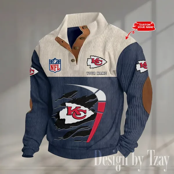 SPECIAL LIMITED EDITION IN 2025 -  Kansas City Chiefs Double Stand Collar Sport Hoodies S9DBSCH1378 - Image 4