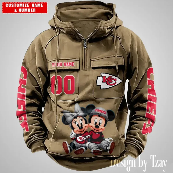 Kansas City Chiefs Drawstring Vintage Men Hoodies AZVMHD637