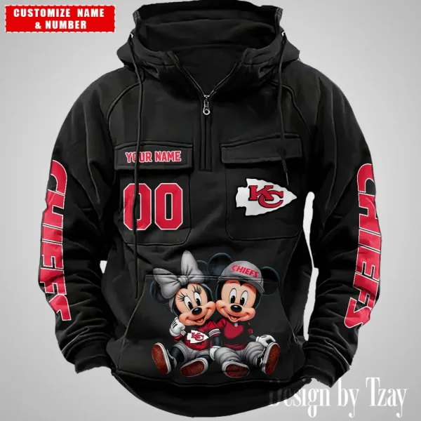 Kansas City Chiefs Drawstring Vintage Men Hoodies AZVMHD637 - Image 5