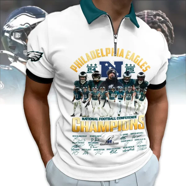 Philadelphia Eagles Men Daily Polo Shirt AZPLZ451 - Image 3