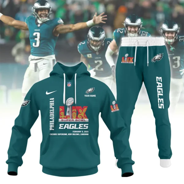 SPECIAL LIMITED EDITION IN 2025 - Philadelphia Eagles Combo Hoodie And Long Sweatpants AZHD723 - Image 3