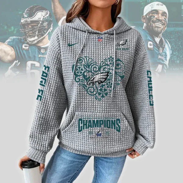 Philadelphia Eagles New Waffle Hoodies SPTNWH126 - Image 2