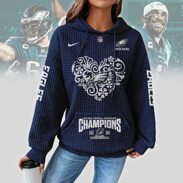 Philadelphia Eagles New Waffle Hoodies SPTNWH126 - Image 4