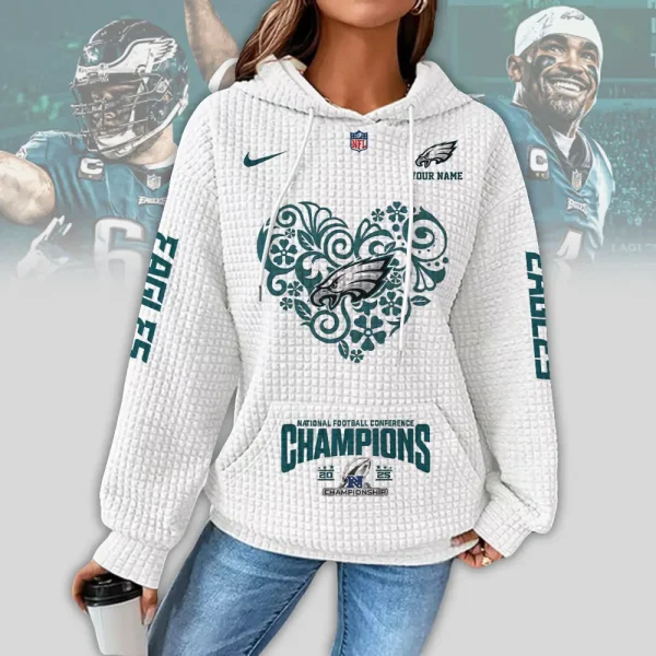 Philadelphia Eagles New Waffle Hoodies SPTNWH126 - Image 8