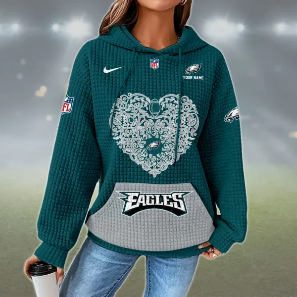 Philadelphia Eagles New Waffle Hoodies SPTNWH127 - Image 8