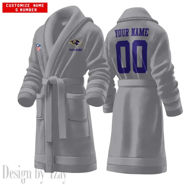 Baltimore Ravens Luxurious Comfort Meets Sporty Style Bathrobe SPTBATHROBE046