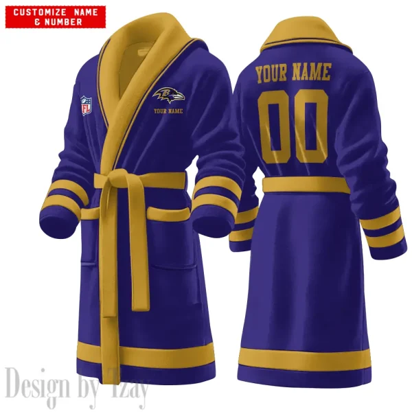 Baltimore Ravens Luxurious Comfort Meets Sporty Style Bathrobe SPTBATHROBE047