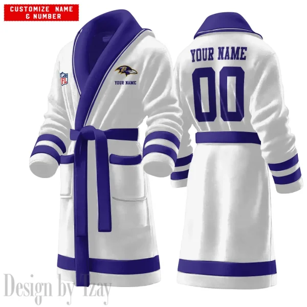 Baltimore Ravens Luxurious Comfort Meets Sporty Style Bathrobe SPTBATHROBE048