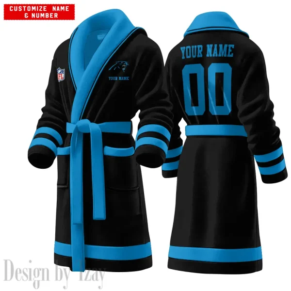 Carolina Panthers Luxurious Comfort Meets Sporty Style Bathrobe SPTBATHROBE051