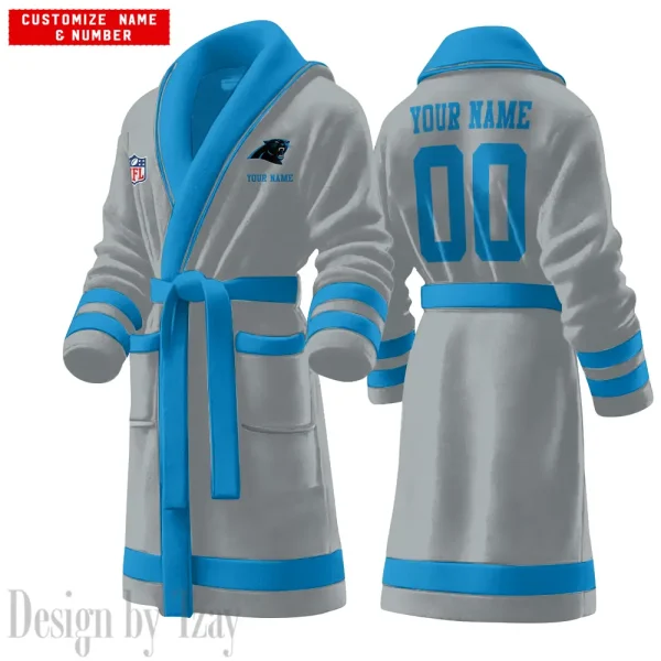 Carolina Panthers Luxurious Comfort Meets Sporty Style Bathrobe SPTBATHROBE052