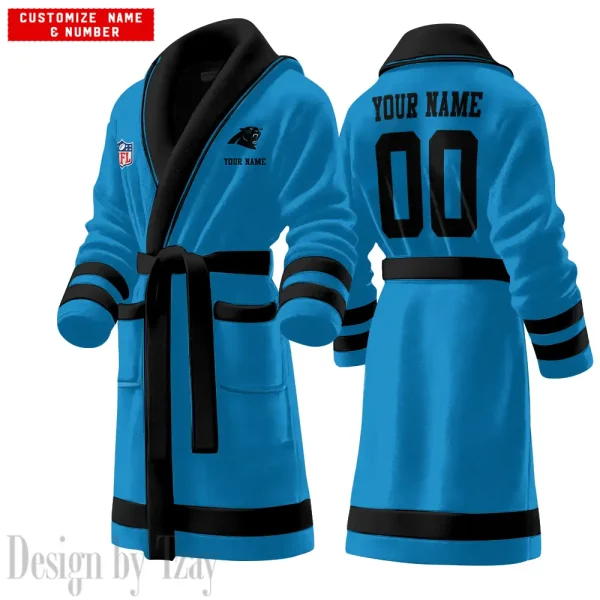 Carolina Panthers Luxurious Comfort Meets Sporty Style Bathrobe SPTBATHROBE053