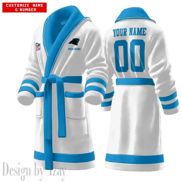 Carolina Panthers Luxurious Comfort Meets Sporty Style Bathrobe SPTBATHROBE054