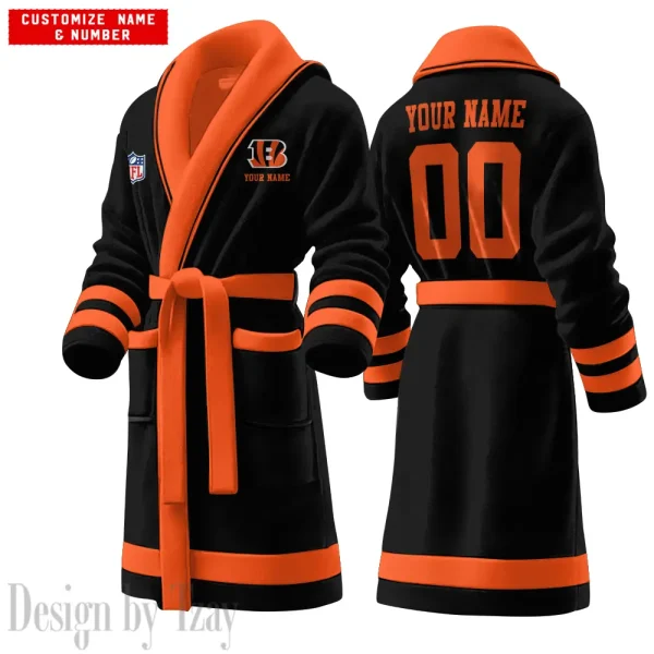 Cincinnati Bengals Luxurious Comfort Meets Sporty Style Bathrobe SPTBATHROBE057