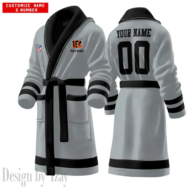 Cincinnati Bengals Luxurious Comfort Meets Sporty Style Bathrobe SPTBATHROBE058