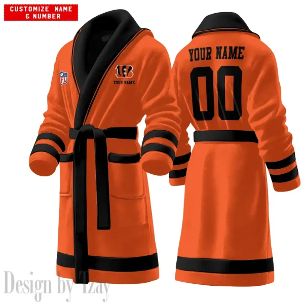 Cincinnati Bengals Luxurious Comfort Meets Sporty Style Bathrobe SPTBATHROBE059