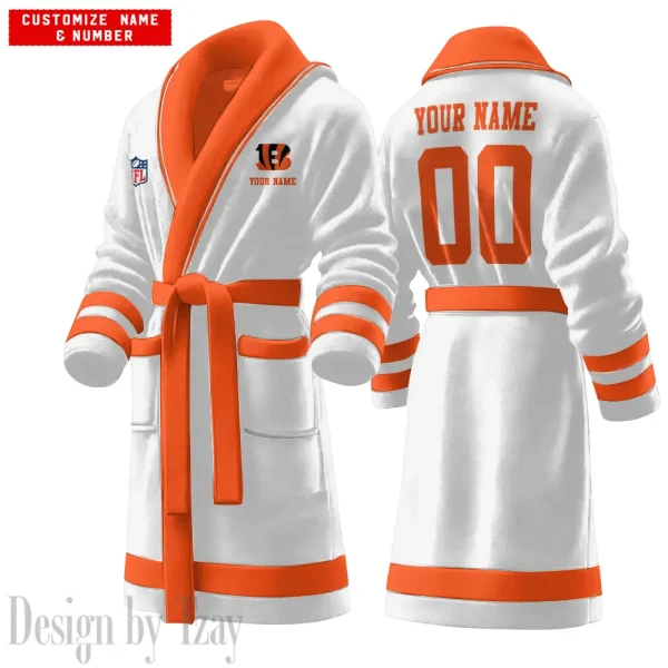 Cincinnati Bengals Luxurious Comfort Meets Sporty Style Bathrobe SPTBATHROBE060