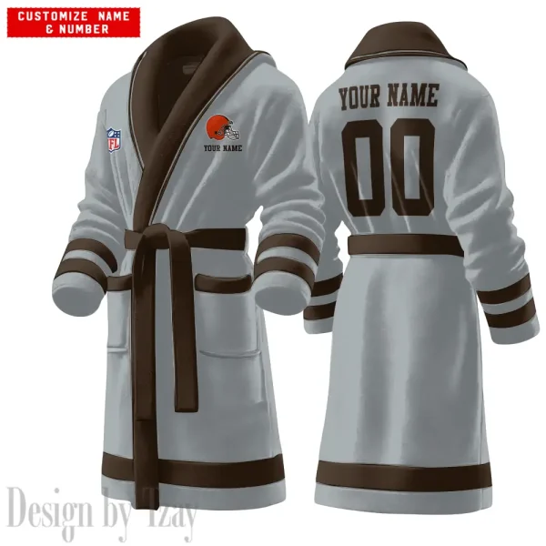 Cleveland Browns Luxurious Comfort Meets Sporty Style Bathrobe SPTBATHROBE063