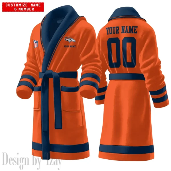 Denver Broncos Luxurious Comfort Meets Sporty Style Bathrobe SPTBATHROBE071