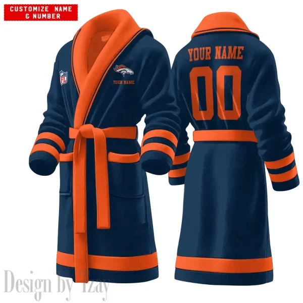 Denver Broncos Luxurious Comfort Meets Sporty Style Bathrobe SPTBATHROBE072