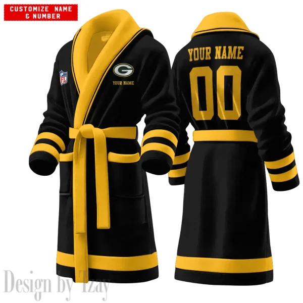 Green Bay Packers Luxurious Comfort Meets Sporty Style Bathrobe SPTBATHROBE077