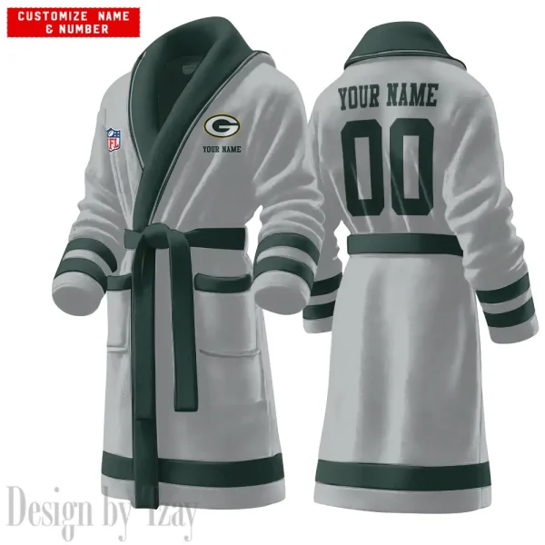 Green Bay Packers Luxurious Comfort Meets Sporty Style Bathrobe SPTBATHROBE078