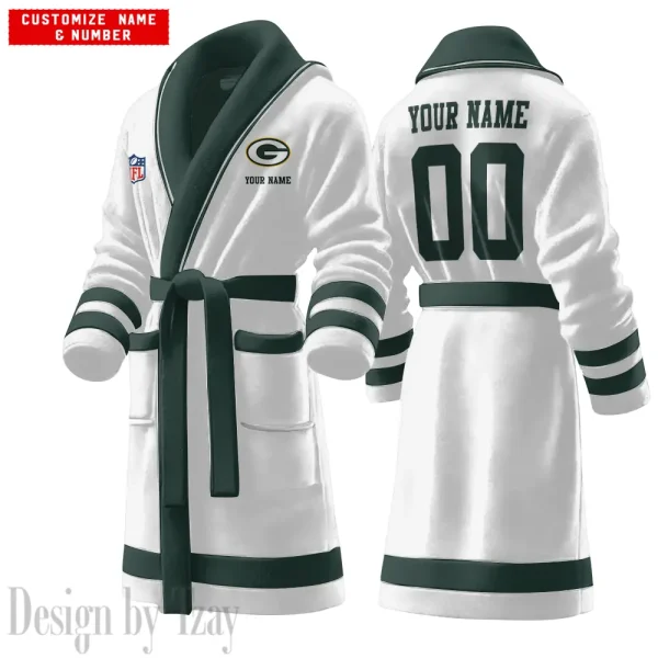 Green Bay Packers Luxurious Comfort Meets Sporty Style Bathrobe SPTBATHROBE080