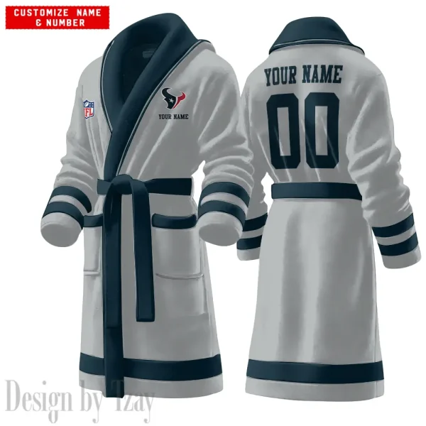 Houston Texans Luxurious Comfort Meets Sporty Style Bathrobe SPTBATHROBE082