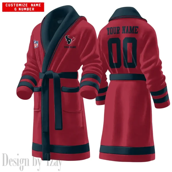 Houston Texans Luxurious Comfort Meets Sporty Style Bathrobe SPTBATHROBE083