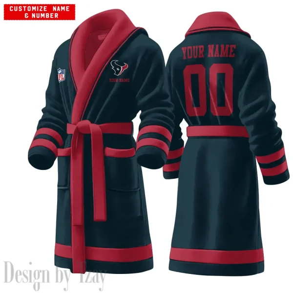 Houston Texans Luxurious Comfort Meets Sporty Style Bathrobe SPTBATHROBE084