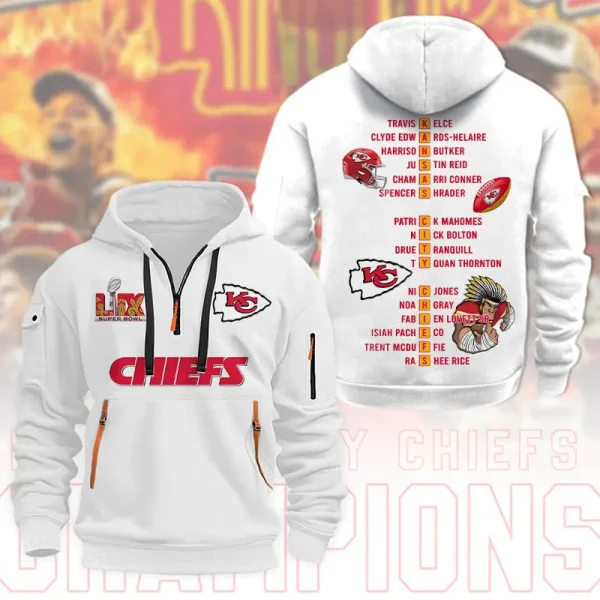 SPECIAL LIMITED EDITION IN 2025-Kansas City Chiefs DMHT1592 Zip Hoodie Multicolor