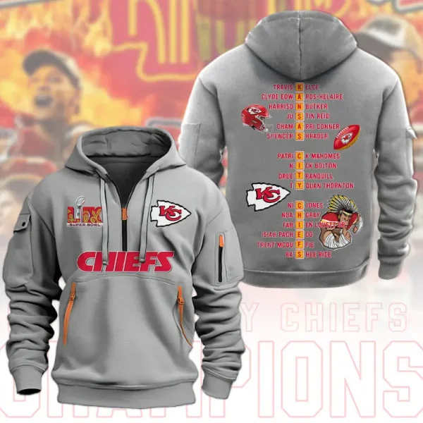 SPECIAL LIMITED EDITION IN 2025-Kansas City Chiefs DMHT1592 Zip Hoodie Multicolor - Image 5