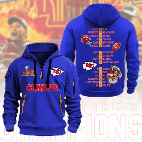 SPECIAL LIMITED EDITION IN 2025-Kansas City Chiefs DMHT1592 Zip Hoodie Multicolor - Image 7