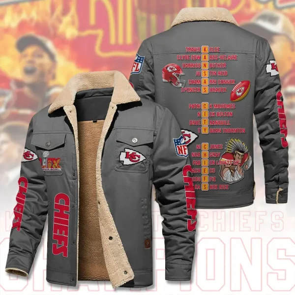 SPECIAL LIMITED EDITION IN 2025-Kansas City Chiefs DMHL1850 Fleece Jacket - Image 4