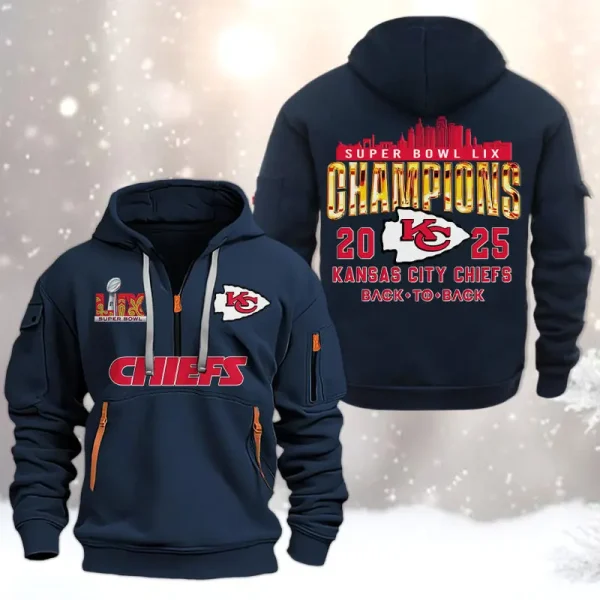 SPECIAL LIMITED EDITION IN 2025-Kansas City Chiefs DMHT1589 Zip Hoodie Multicolor - Image 2